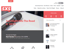 Tablet Screenshot of 5x5night.com